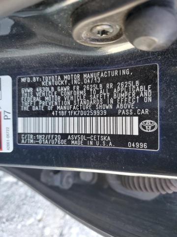 Photo 11 VIN: 4T1BF1FK7DU259939 - TOYOTA CAMRY 