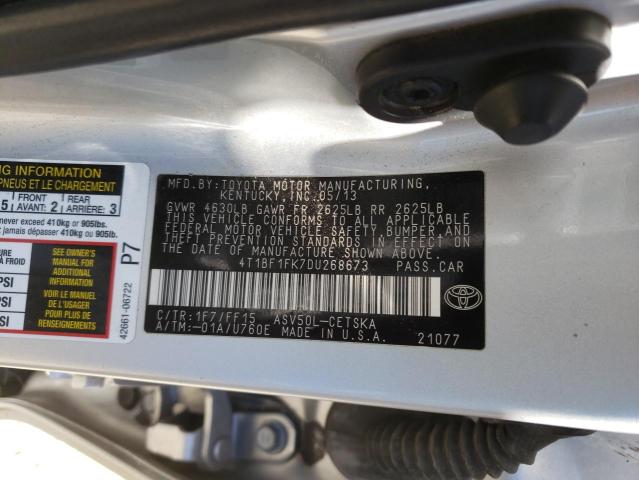 Photo 12 VIN: 4T1BF1FK7DU268673 - TOYOTA CAMRY L 