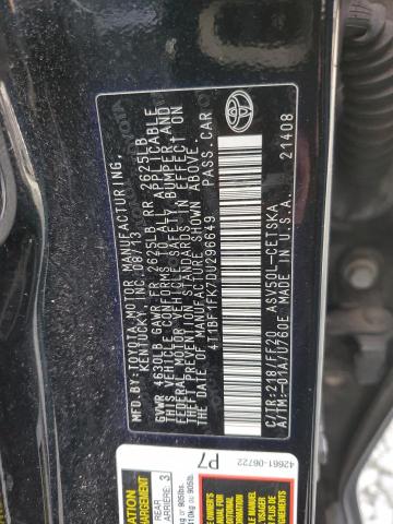 Photo 12 VIN: 4T1BF1FK7DU296649 - TOYOTA CAMRY 