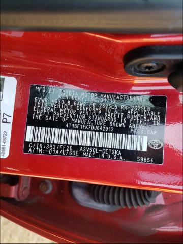 Photo 9 VIN: 4T1BF1FK7DU642912 - TOYOTA CAMRY L 