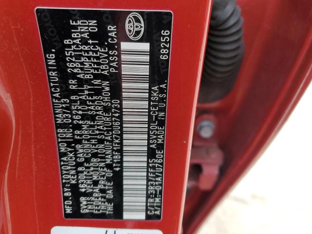 Photo 11 VIN: 4T1BF1FK7DU674730 - TOYOTA CAMRY L 