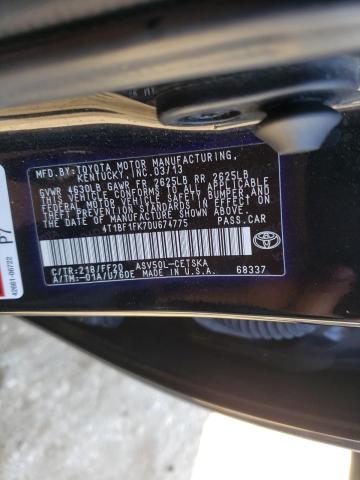 Photo 9 VIN: 4T1BF1FK7DU674775 - TOYOTA CAMRY L 