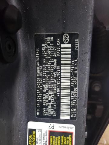 Photo 12 VIN: 4T1BF1FK7DU703918 - TOYOTA CAMRY 