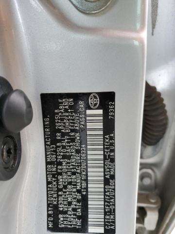 Photo 11 VIN: 4T1BF1FK7DU706334 - TOYOTA CAMRY L 