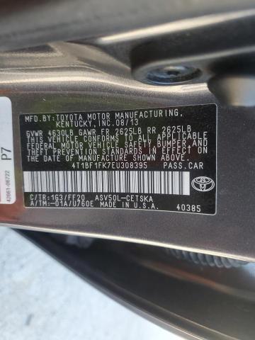 Photo 11 VIN: 4T1BF1FK7EU308395 - TOYOTA CAMRY L 