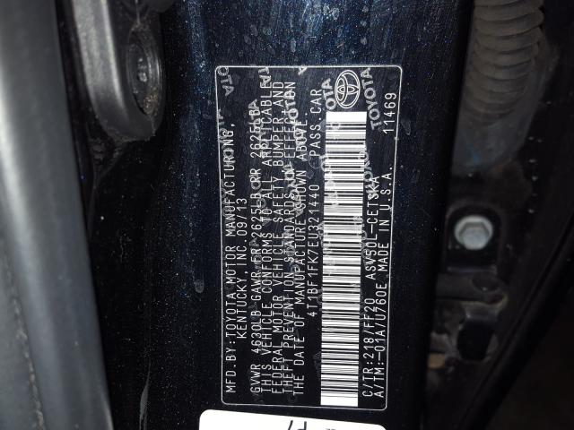 Photo 9 VIN: 4T1BF1FK7EU321440 - TOYOTA CAMRY L 