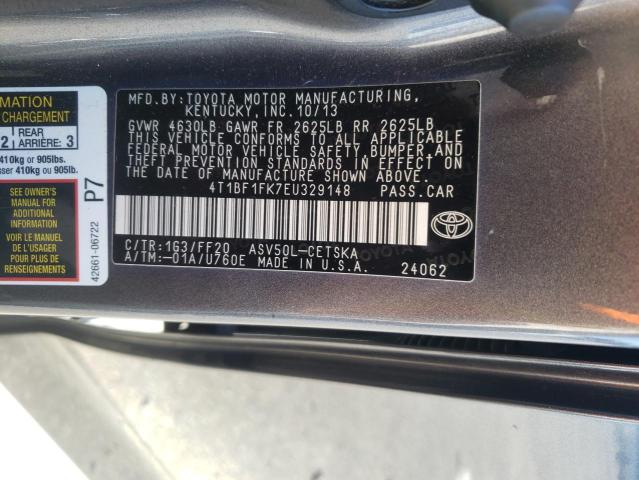 Photo 11 VIN: 4T1BF1FK7EU329148 - TOYOTA CAMRY 