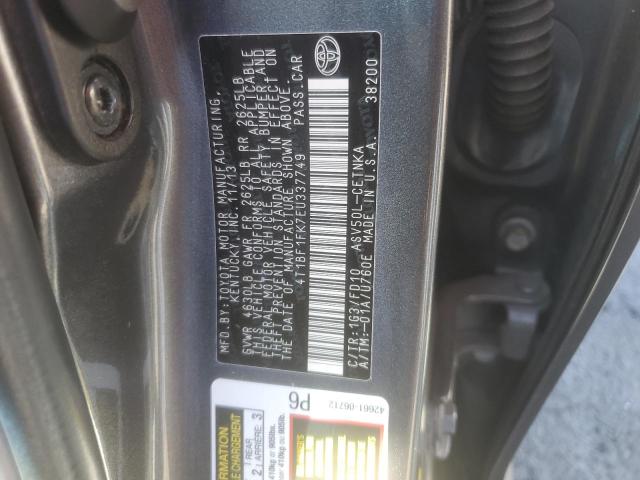 Photo 12 VIN: 4T1BF1FK7EU337749 - TOYOTA CAMRY L 