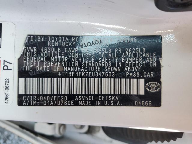 Photo 11 VIN: 4T1BF1FK7EU347603 - TOYOTA CAMRY 