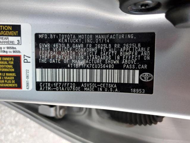 Photo 11 VIN: 4T1BF1FK7EU356480 - TOYOTA CAMRY 