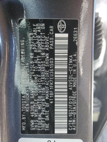 Photo 12 VIN: 4T1BF1FK7EU361503 - TOYOTA CAMRY L 