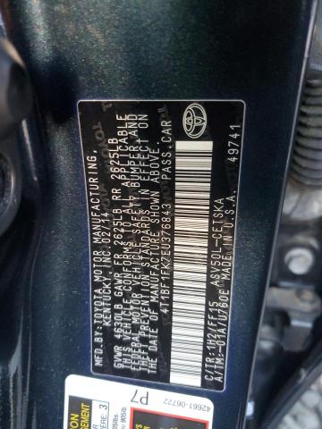 Photo 11 VIN: 4T1BF1FK7EU376843 - TOYOTA CAMRY L 