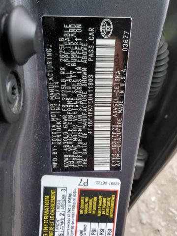 Photo 11 VIN: 4T1BF1FK7EU411803 - TOYOTA CAMRY 