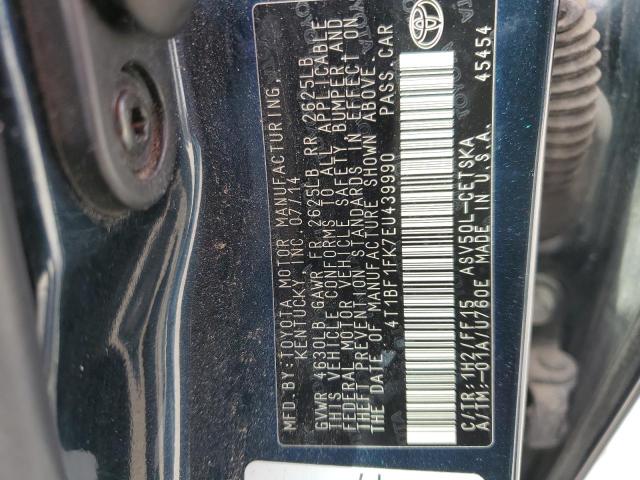 Photo 11 VIN: 4T1BF1FK7EU439990 - TOYOTA CAMRY 