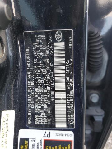 Photo 11 VIN: 4T1BF1FK7EU443117 - TOYOTA CAMRY L 