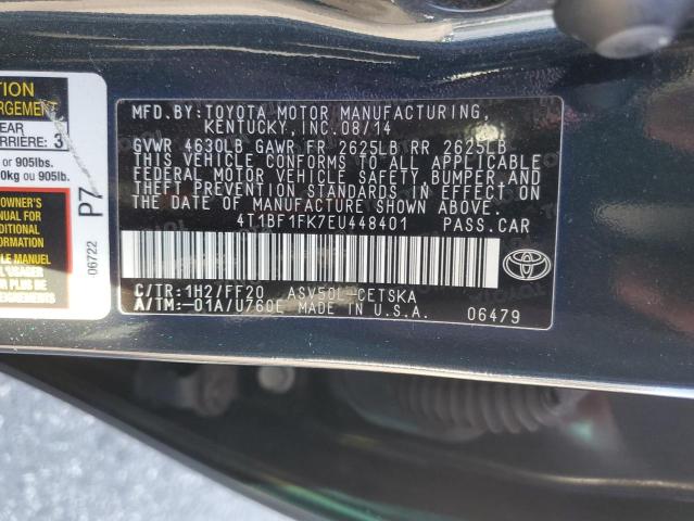 Photo 12 VIN: 4T1BF1FK7EU448401 - TOYOTA CAMRY L 