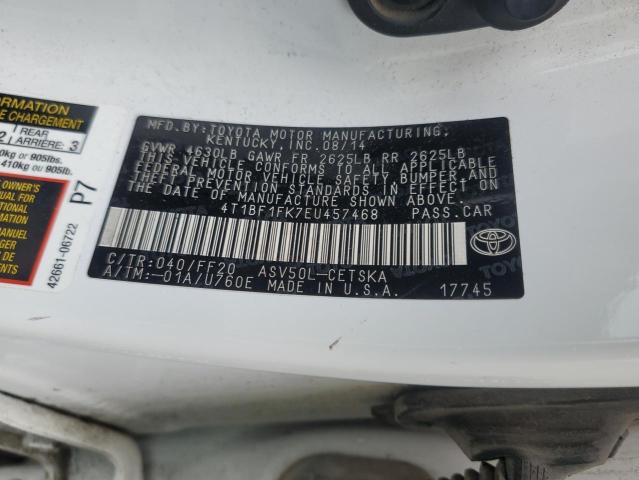 Photo 11 VIN: 4T1BF1FK7EU457468 - TOYOTA CAMRY L 