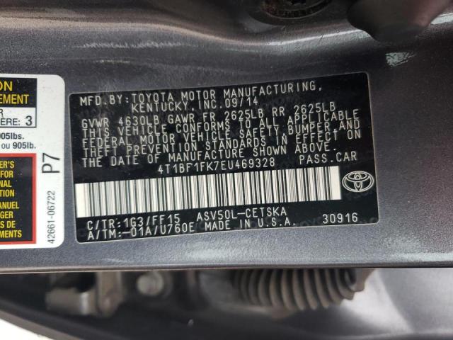 Photo 12 VIN: 4T1BF1FK7EU469328 - TOYOTA CAMRY L 