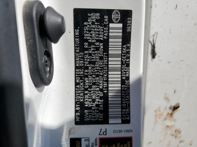 Photo 11 VIN: 4T1BF1FK7EU739271 - TOYOTA CAMRY L 