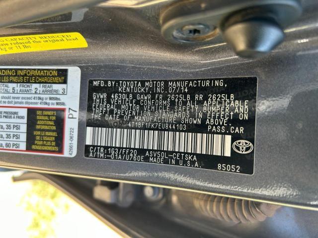 Photo 9 VIN: 4T1BF1FK7EU844103 - TOYOTA CAMRY L 