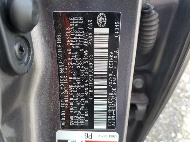 Photo 11 VIN: 4T1BF1FK7FU049182 - TOYOTA CAMRY LE 