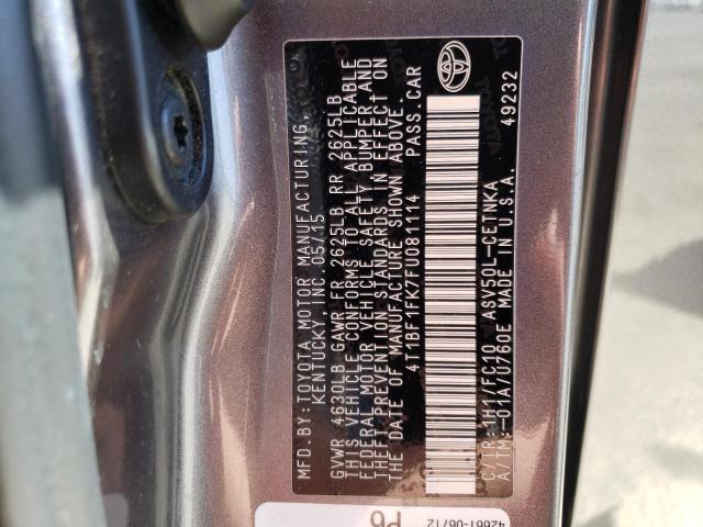 Photo 12 VIN: 4T1BF1FK7FU081114 - TOYOTA CAMRY LE 