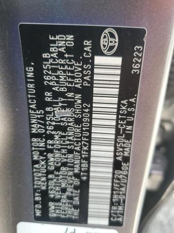 Photo 11 VIN: 4T1BF1FK7FU109042 - TOYOTA CAMRY LE 