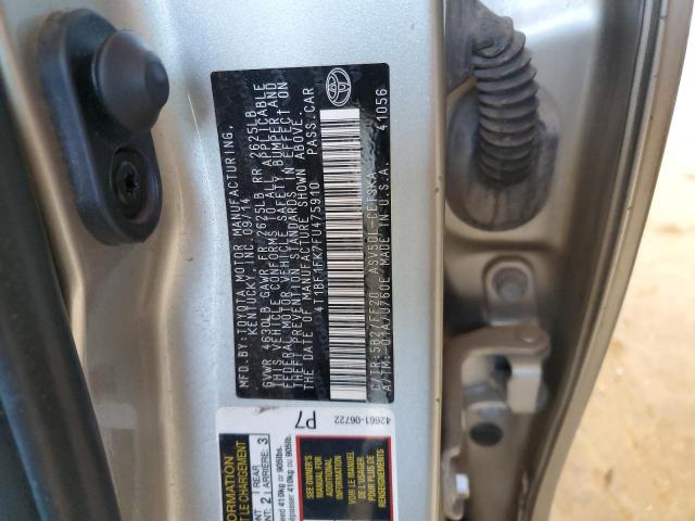 Photo 9 VIN: 4T1BF1FK7FU475910 - TOYOTA CAMRY LE 