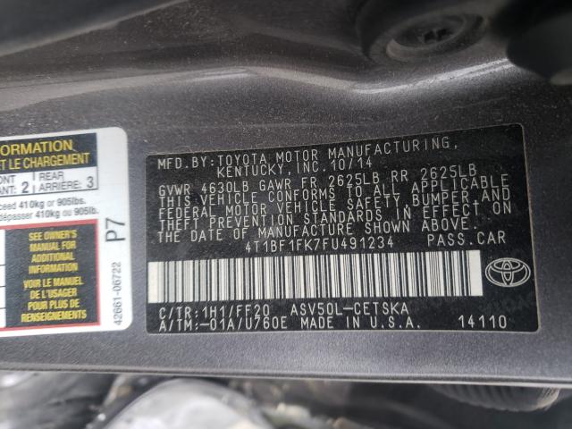 Photo 9 VIN: 4T1BF1FK7FU491234 - TOYOTA CAMRY LE 