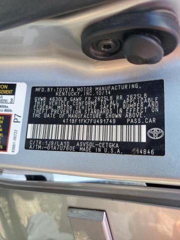 Photo 12 VIN: 4T1BF1FK7FU491749 - TOYOTA CAMRY LE 