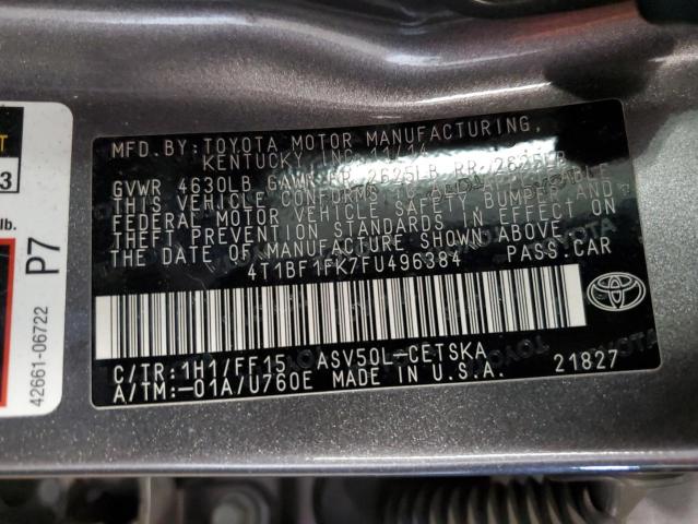 Photo 11 VIN: 4T1BF1FK7FU496384 - TOYOTA CAMRY 