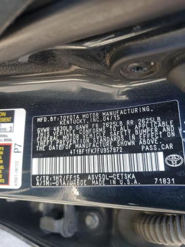 Photo 11 VIN: 4T1BF1FK7FU957972 - TOYOTA CAMRY LE 