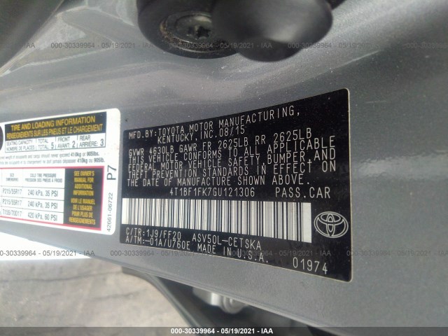 Photo 5 VIN: 4T1BF1FK7GU121306 - TOYOTA CAMRY 