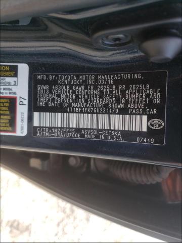 Photo 9 VIN: 4T1BF1FK7GU231479 - TOYOTA CAMRY LE 