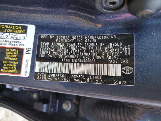 Photo 12 VIN: 4T1BF1FK7GU509667 - TOYOTA CAMRY LE 