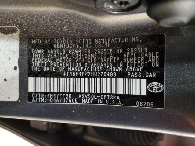 Photo 12 VIN: 4T1BF1FK7HU270493 - TOYOTA CAMRY 