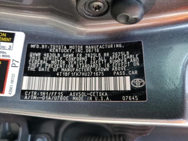 Photo 11 VIN: 4T1BF1FK7HU271675 - TOYOTA CAMRY LE 