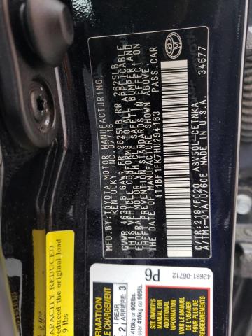 Photo 11 VIN: 4T1BF1FK7HU294163 - TOYOTA CAMRY LE 