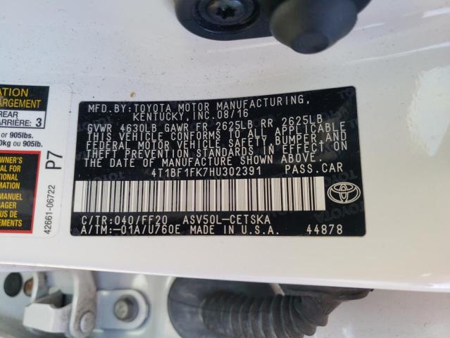 Photo 9 VIN: 4T1BF1FK7HU302391 - TOYOTA CAMRY 