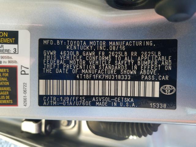 Photo 9 VIN: 4T1BF1FK7HU318333 - TOYOTA CAMRY 