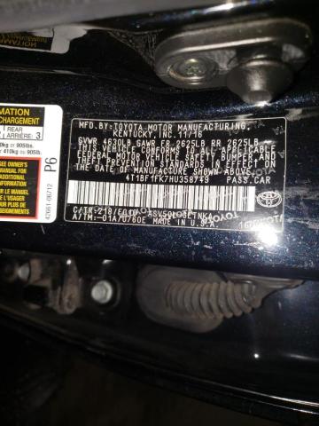 Photo 9 VIN: 4T1BF1FK7HU358749 - TOYOTA CAMRY 