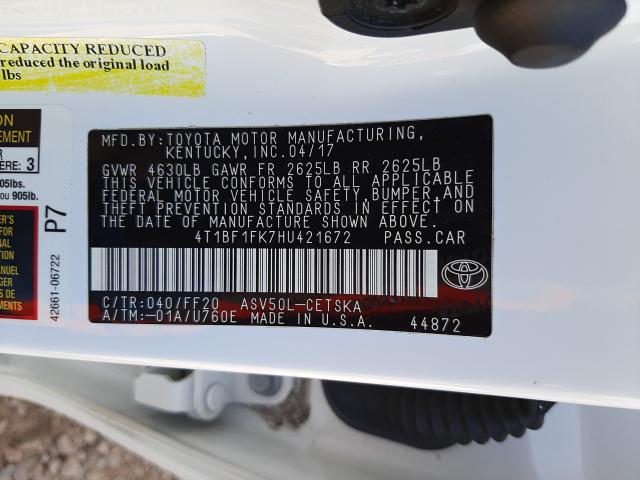 Photo 9 VIN: 4T1BF1FK7HU421672 - TOYOTA CAMRY 