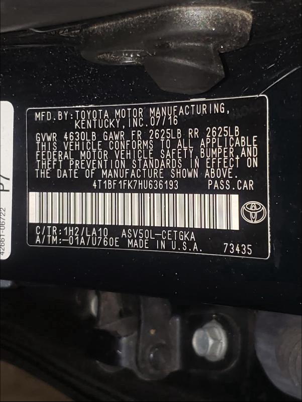 Photo 9 VIN: 4T1BF1FK7HU636193 - TOYOTA CAMRY 