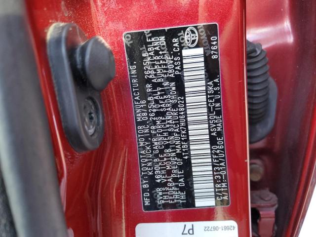 Photo 11 VIN: 4T1BF1FK7HU648022 - TOYOTA CAMRY 