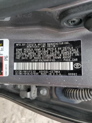 Photo 11 VIN: 4T1BF1FK7HU659165 - TOYOTA CAMRY LE A 