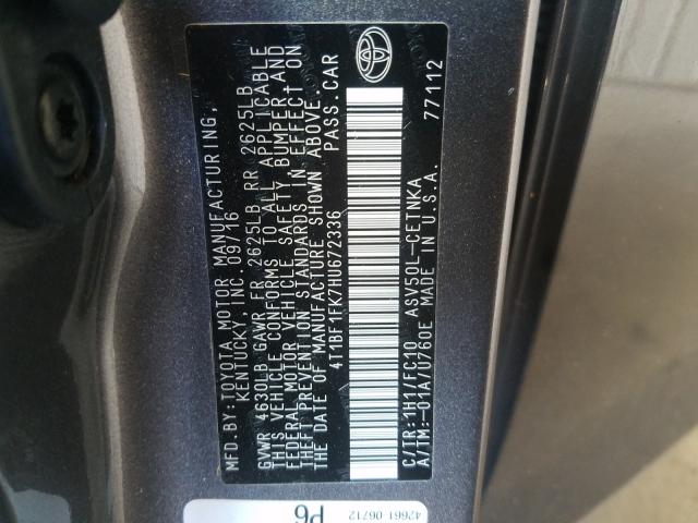 Photo 9 VIN: 4T1BF1FK7HU672336 - TOYOTA CAMRY LE 