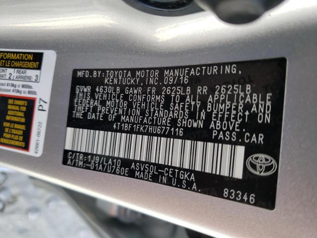 Photo 9 VIN: 4T1BF1FK7HU677116 - TOYOTA CAMRY 