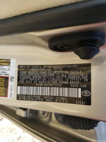 Photo 11 VIN: 4T1BF1FK7HU715752 - TOYOTA CAMRY LE 