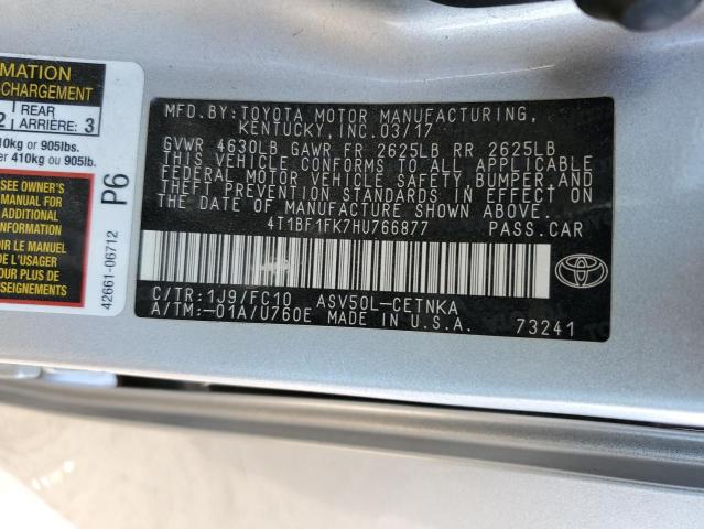 Photo 12 VIN: 4T1BF1FK7HU766877 - TOYOTA CAMRY LE 