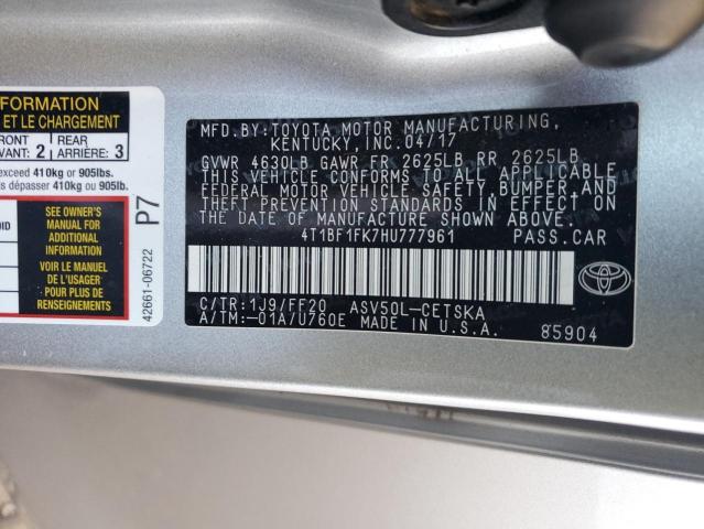 Photo 11 VIN: 4T1BF1FK7HU777961 - TOYOTA CAMRY LE 